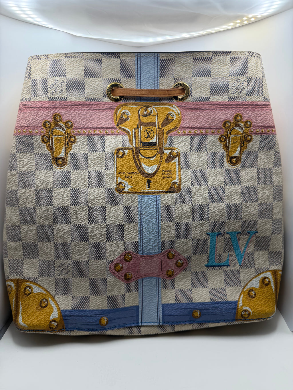 Louis Vuitton Azure NeoNoe Handbag Limited Edition Damier Summer Trunk  w/dustbag