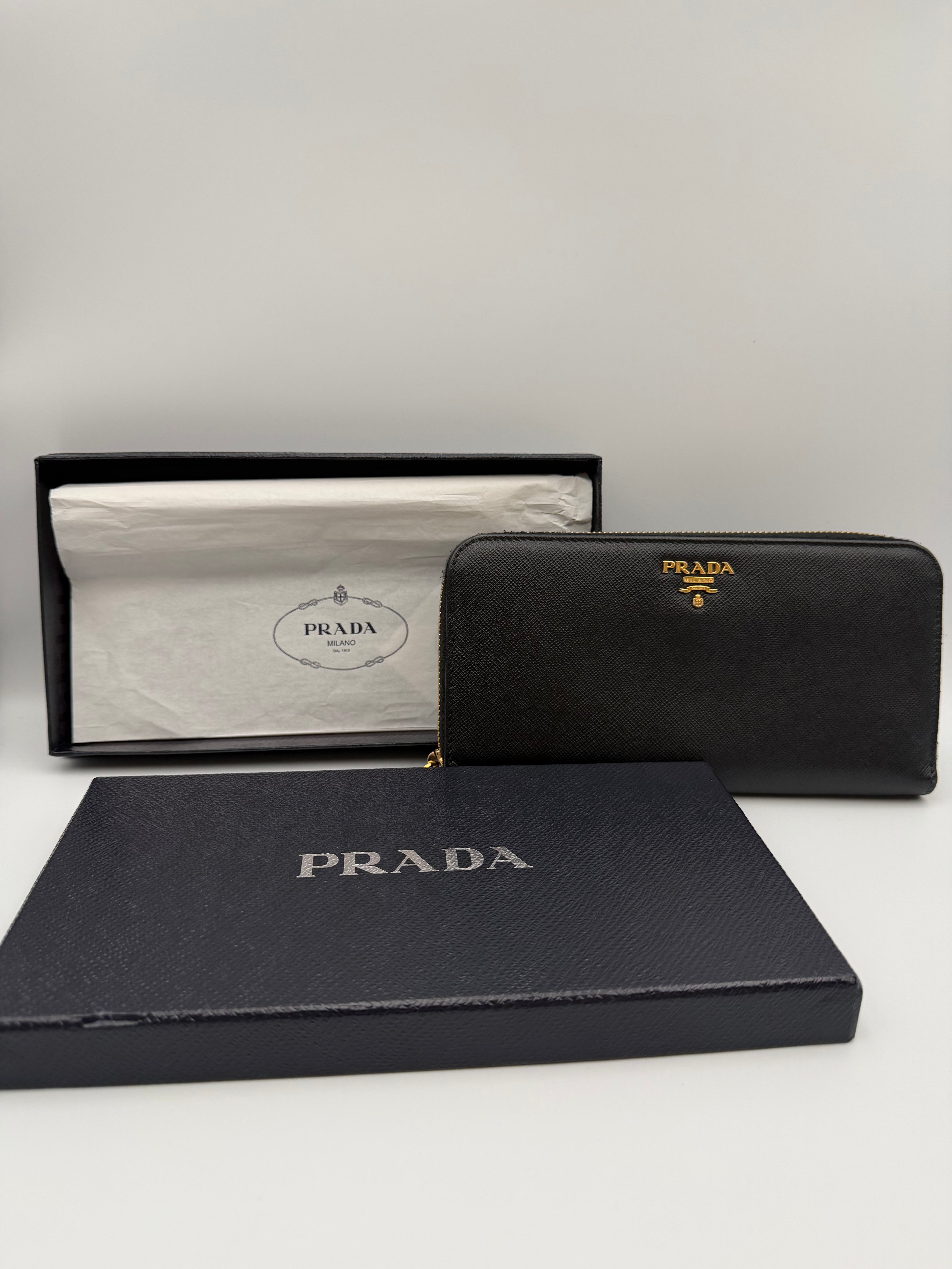 Prada Large Saffiano Leather Wallet