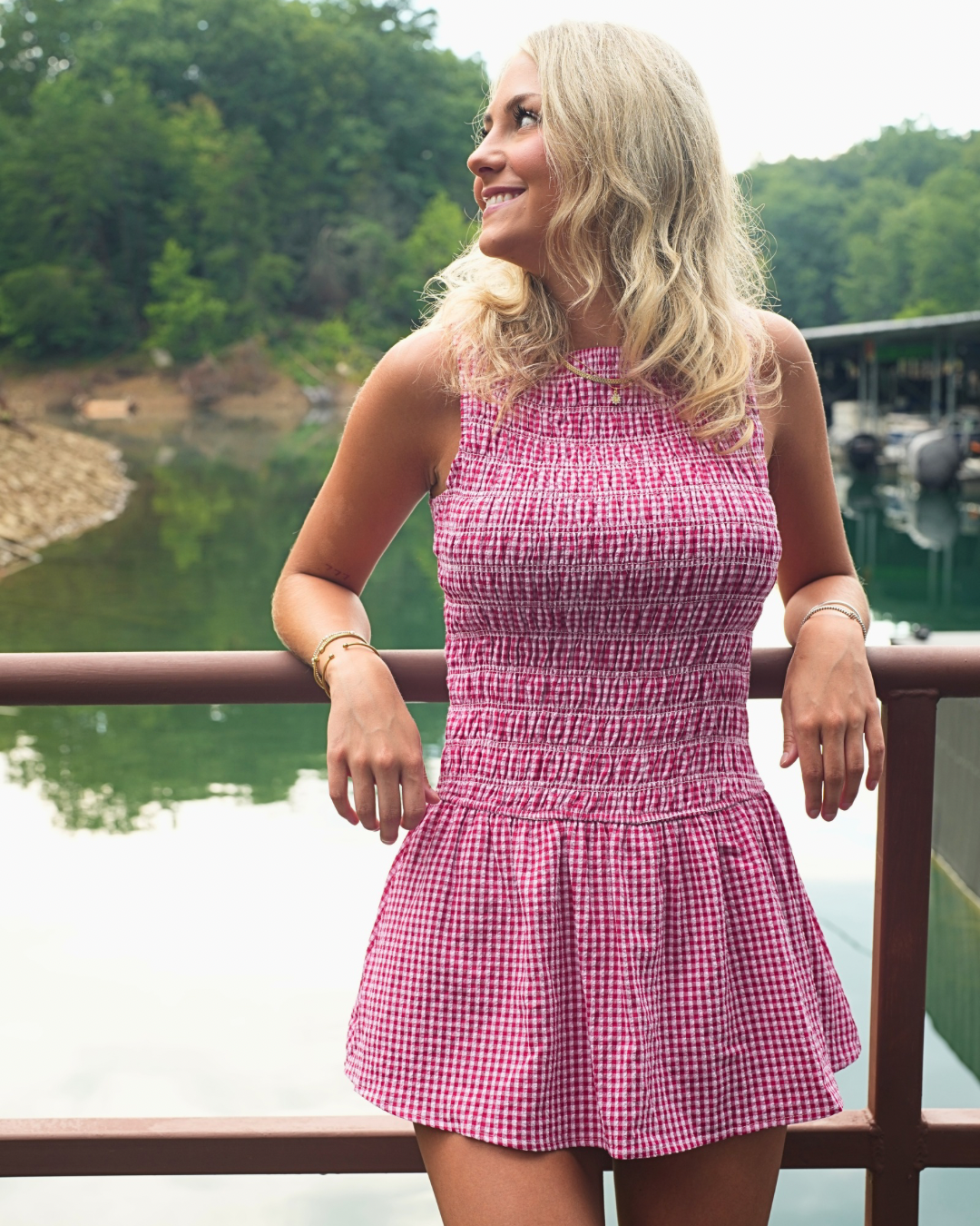 Cherry Check Dress