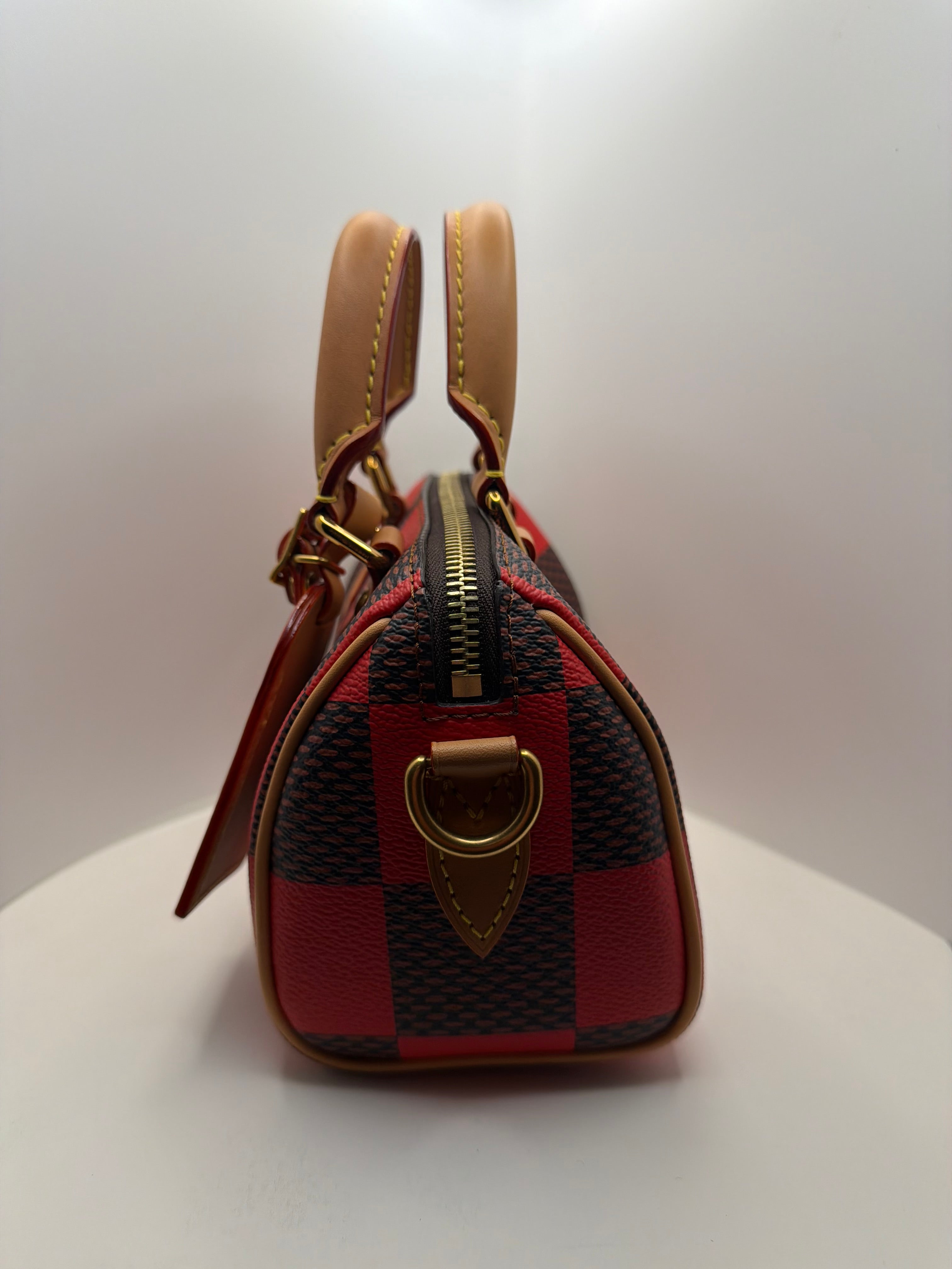 Damier Pop Speedy Bandouliere 18 - Red