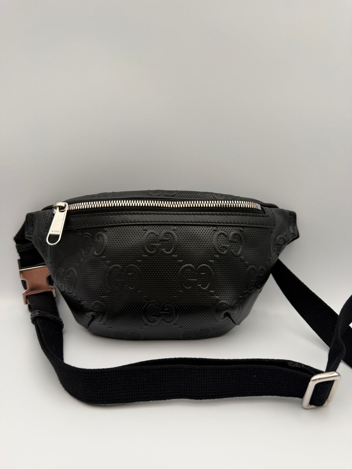 Gucci GG Embossed Perforated Leather Belt Bag