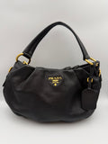 Prada Vitello Lux/Daino Leather Hobo Bag