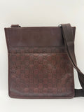 Vintage Gucci Guccissimia Flat Leather Messenger Bag