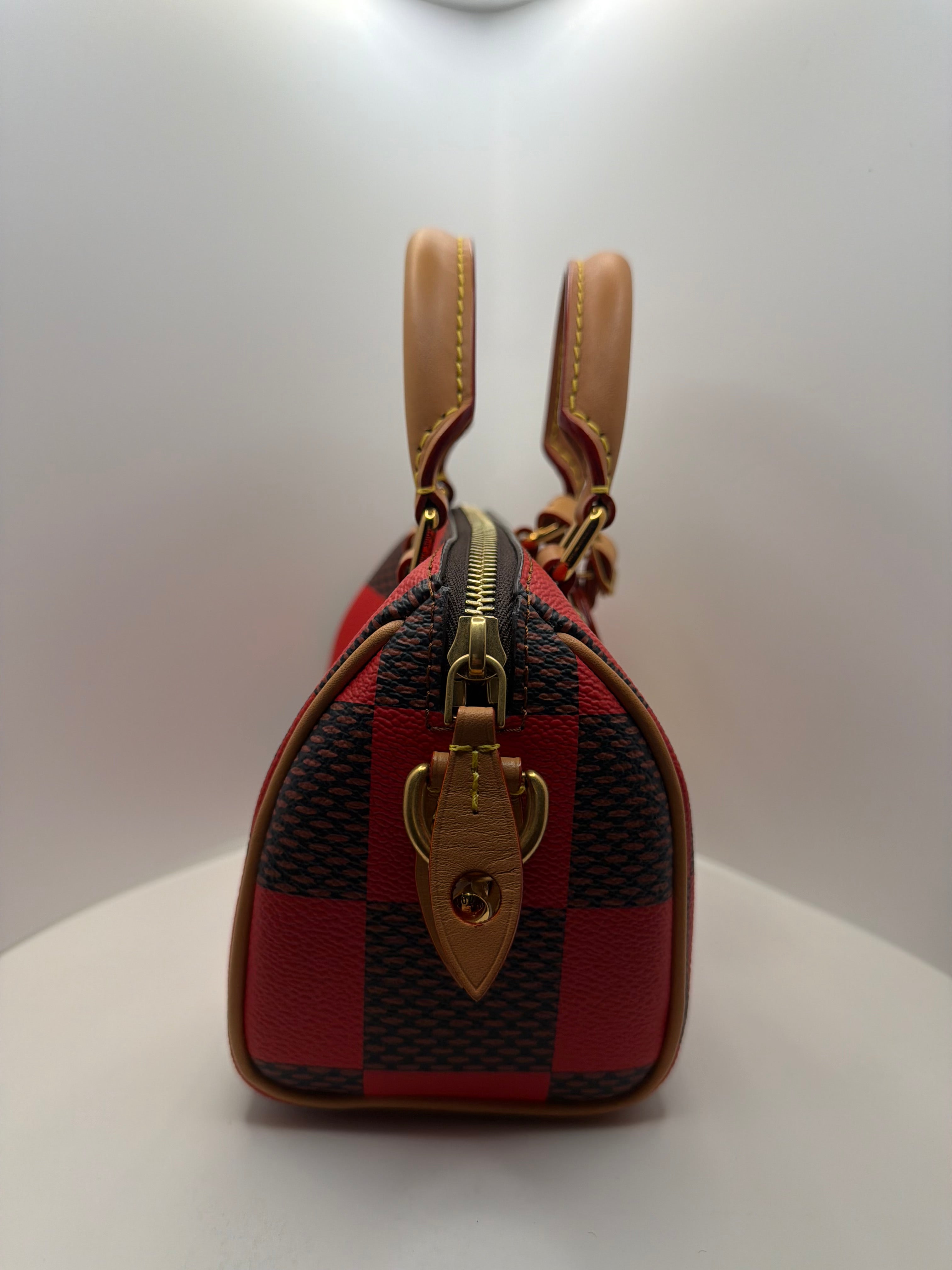 Damier Pop Speedy Bandouliere 18 - Red