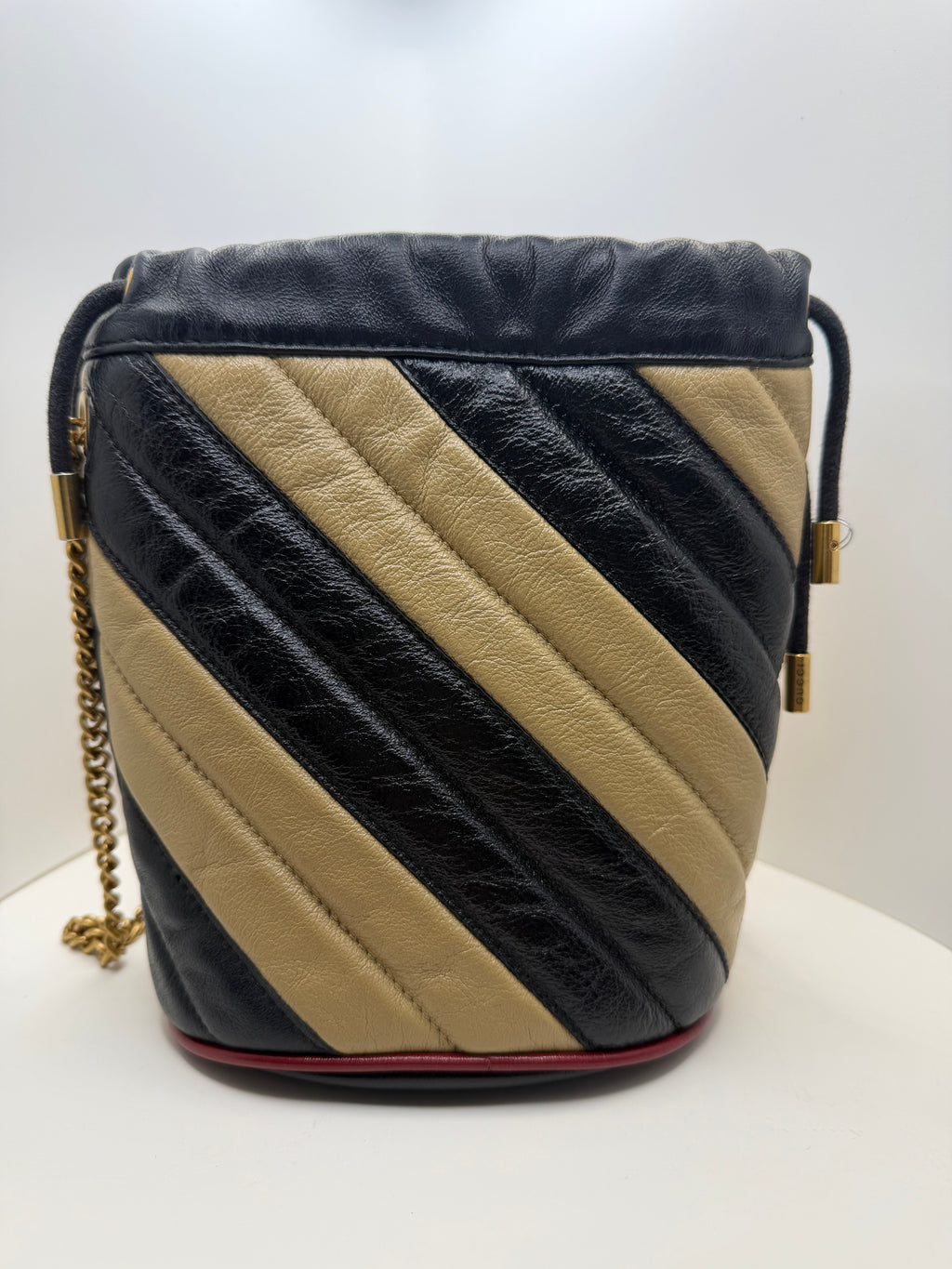 Gucci Calfskin Matelasse Mini GG Marmont 2.0 Bucket Bag