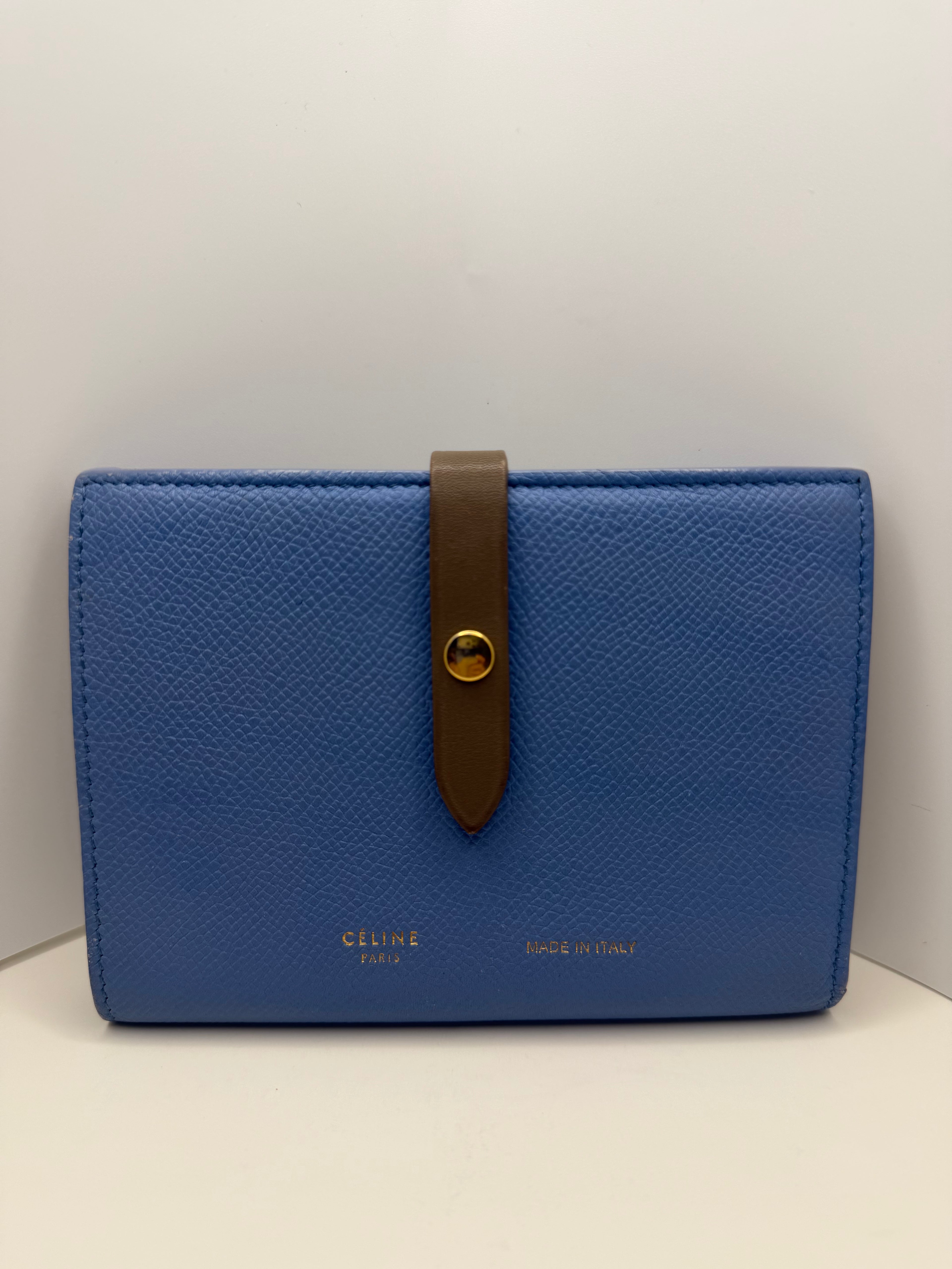 Celine Grained Calfskin medium Multifunction Strap Wallet